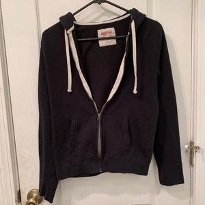 Black and white zip up hoodie